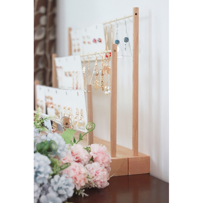 現貨🔺大容量原木耳環展示架 首飾架 實木飾品收納擺件-細節圖3