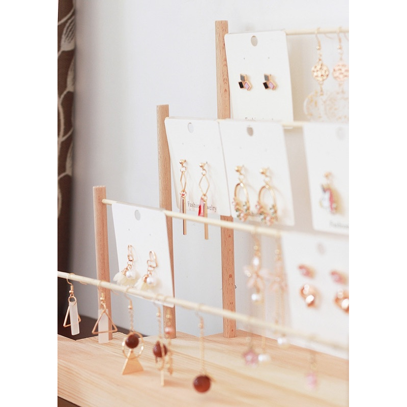 現貨🔺大容量原木耳環展示架 首飾架 實木飾品收納擺件-細節圖5