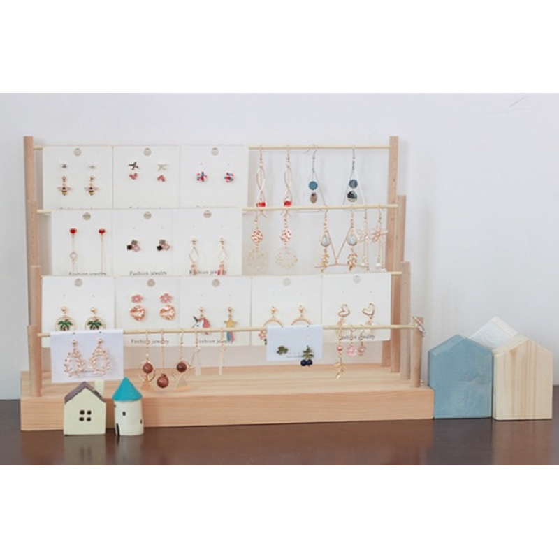 現貨🔺大容量原木耳環展示架 首飾架 實木飾品收納擺件-細節圖7