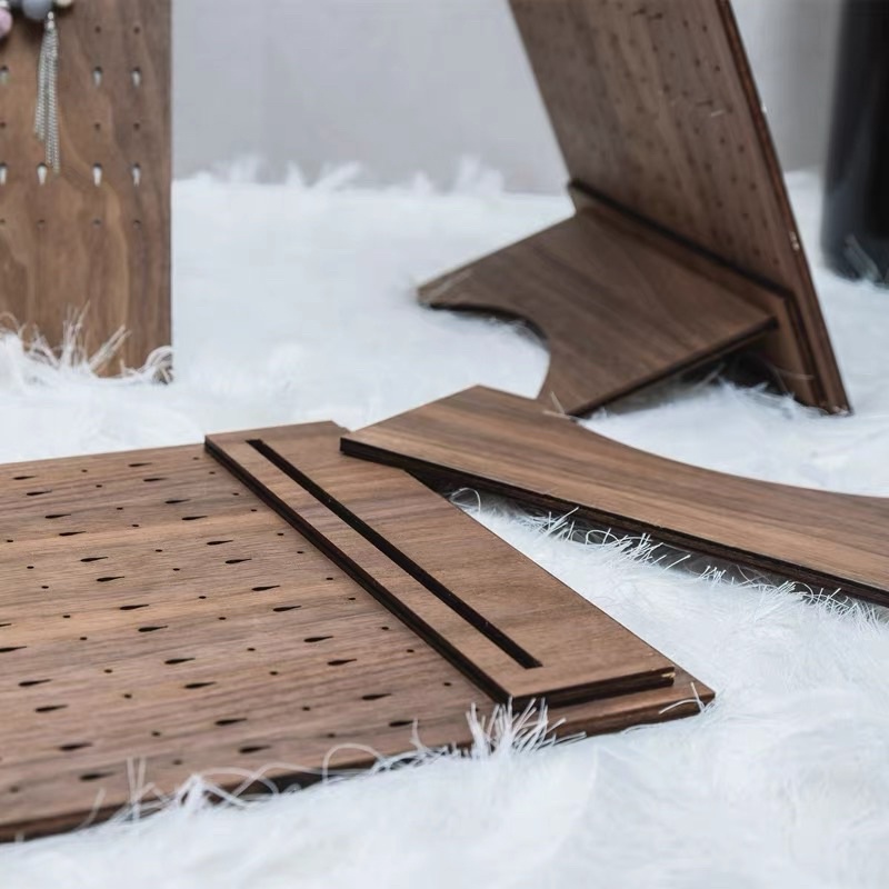 現貨 黑胡桃色 首飾架 耳環架子 展示架 耳扣耳釘耳飾架子 收納 飾品收納 直播擺攤道具-細節圖4