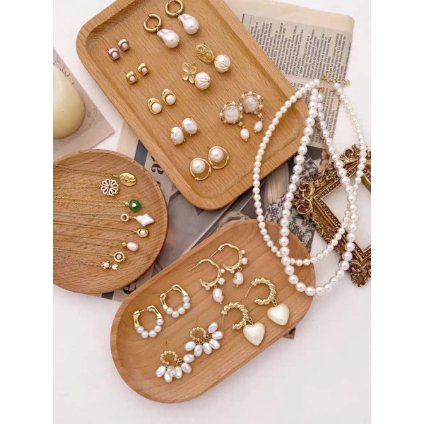 現貨🔺多尺寸 櫸木 木質托盤 實木 首飾收納 托盤 ins 拍照道具 裝飾擺件 攝影背道具 擺攤道具 木頭盤子 甜點盤-細節圖5