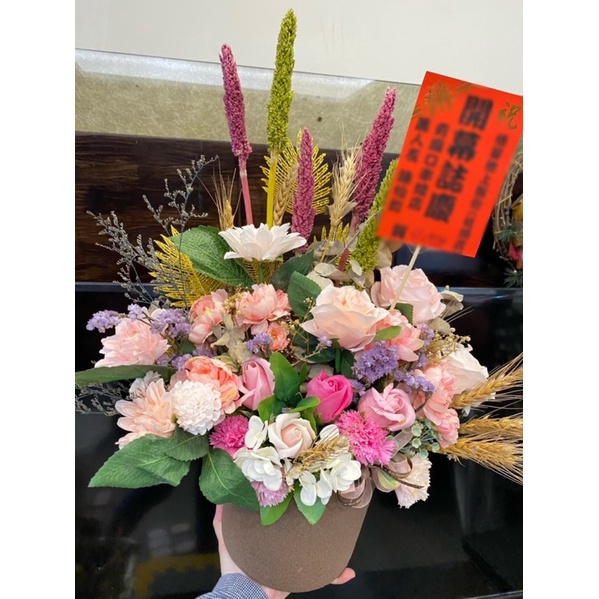 原創｜現貨-乾燥花盆栽 永生花 乾燥花 開幕祝賀盆栽 店內擺飾 ins拍照道具背景 室內植物 綠化 桌上花 人造花 盆栽-細節圖2