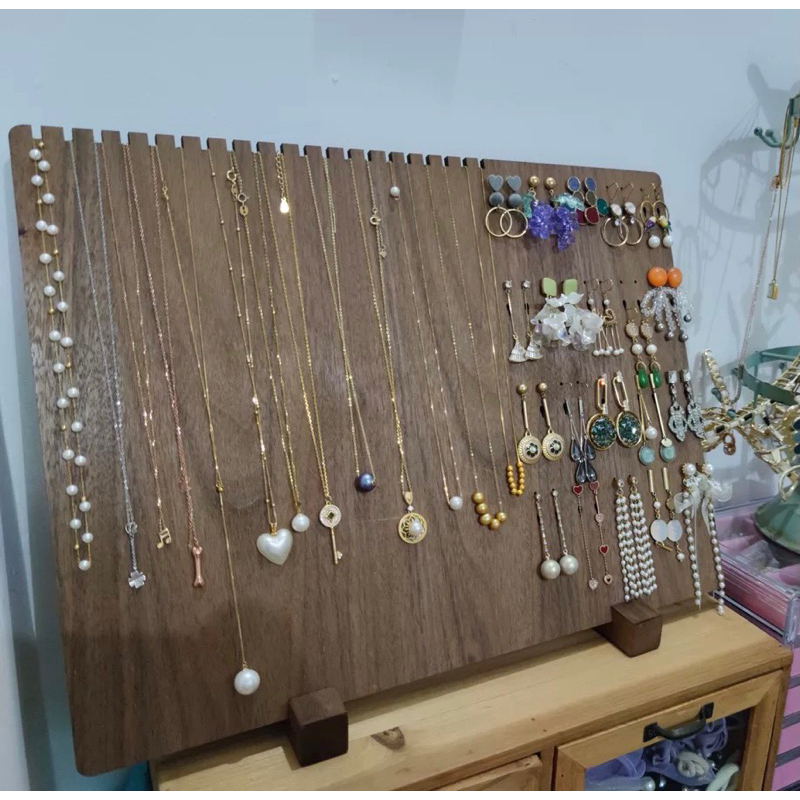 現貨🔺實木項鍊展示架 耳環展示架 飾品擺攤道具 項鍊架 飾品收納 項鍊收納 木頭架子-細節圖9