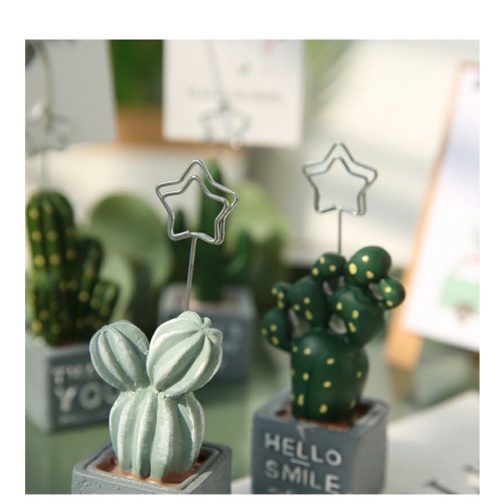 現貨🔺多肉 仙人掌 留言夾 便簽夾子 桌面照片夾子 小擺件 可愛文具 留言夾-細節圖5