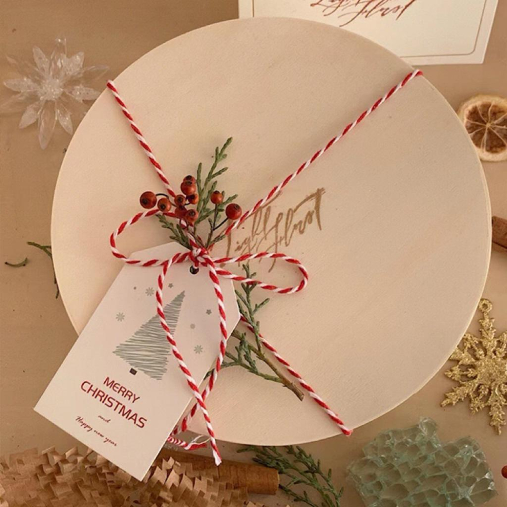 現貨🔺特價 裝飾棉繩｜70碼 聖誕裝飾棉繩 紅綠白三色包裝綁繩｜手作材料・禮物束口 禮物包裝 緞帶 麻繩 繩子 吊牌繩-細節圖4