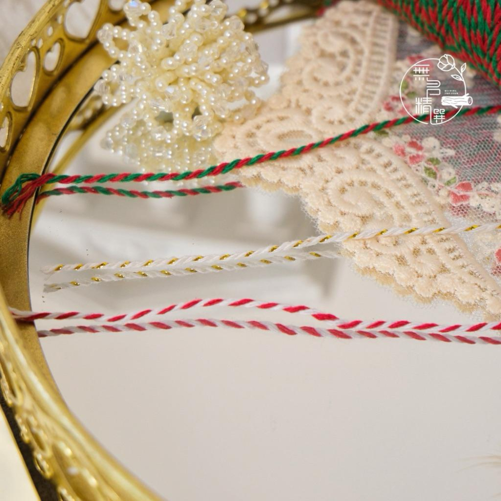 現貨🔺特價 裝飾棉繩｜70碼 聖誕裝飾棉繩 紅綠白三色包裝綁繩｜手作材料・禮物束口 禮物包裝 緞帶 麻繩 繩子 吊牌繩-細節圖5