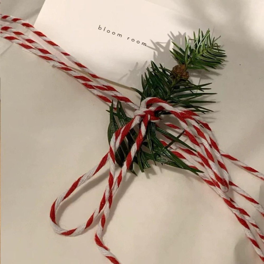 現貨🔺特價 裝飾棉繩｜70碼 聖誕裝飾棉繩 紅綠白三色包裝綁繩｜手作材料・禮物束口 禮物包裝 緞帶 麻繩 繩子 吊牌繩-細節圖7