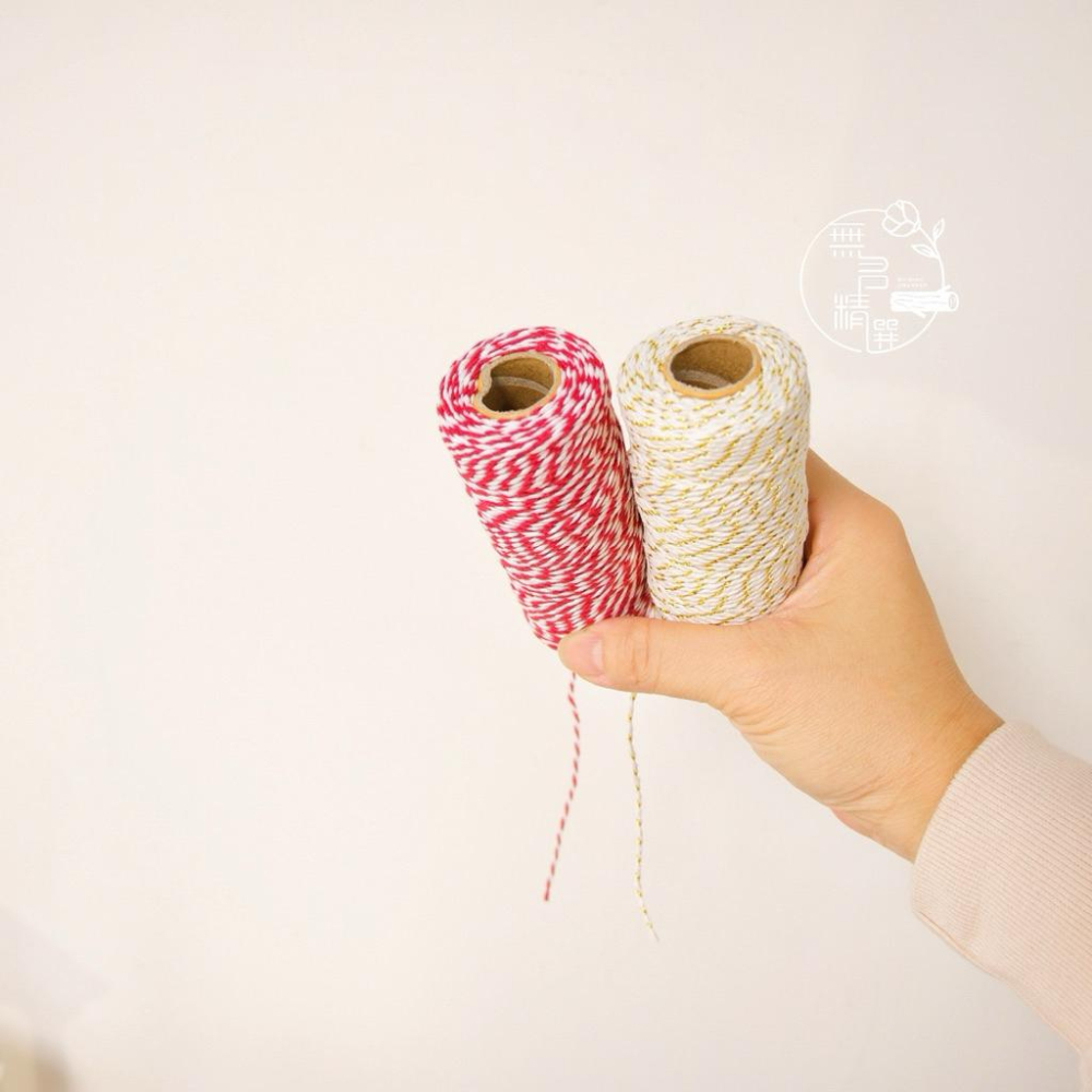 現貨🔺特價 裝飾棉繩｜70碼 聖誕裝飾棉繩 紅綠白三色包裝綁繩｜手作材料・禮物束口 禮物包裝 緞帶 麻繩 繩子 吊牌繩-細節圖9