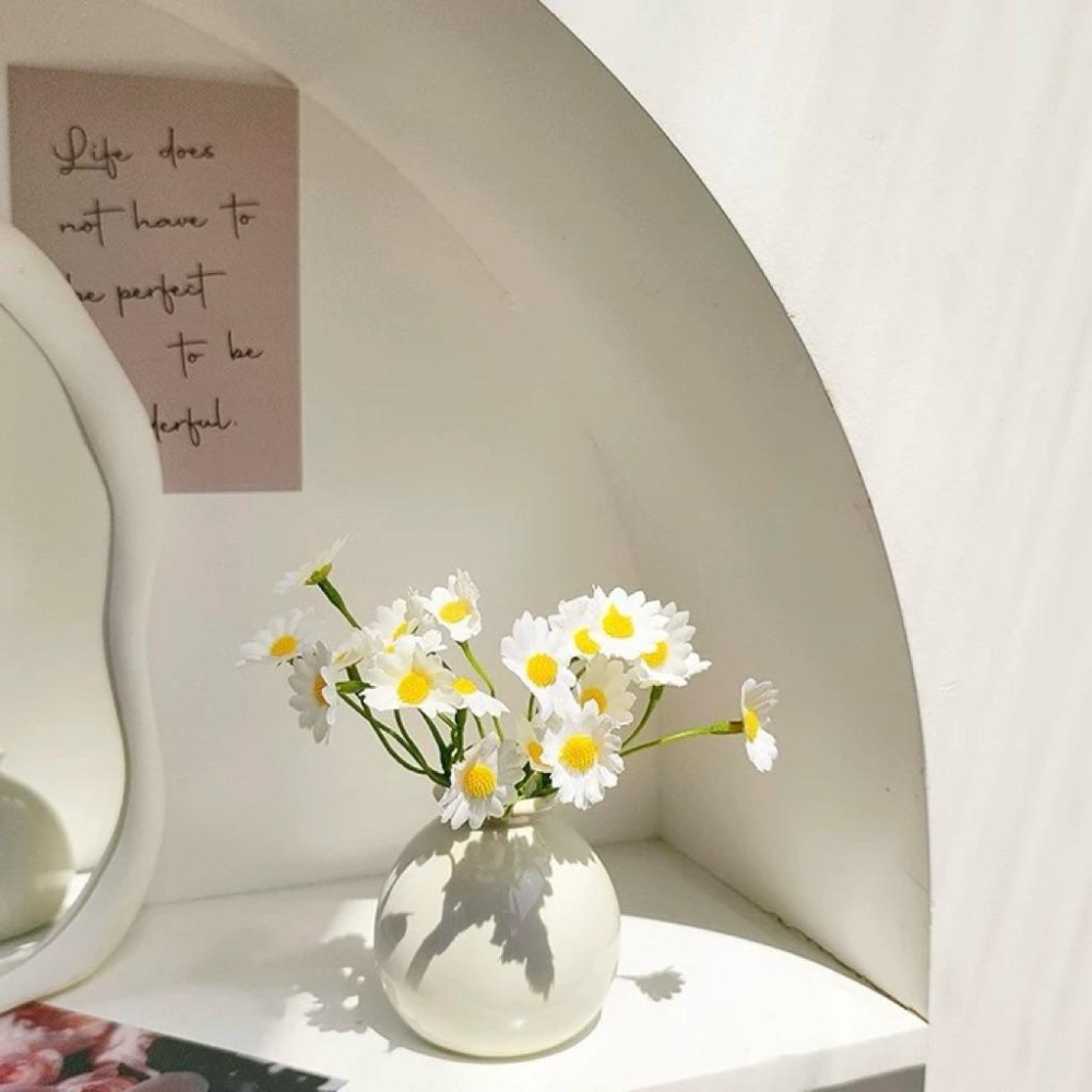 現貨🔺多色 圓形陶瓷小花瓶｜有錢花花瓶 日式簡約軟裝 擺拍道具 迷你乾燥花瓶 桌面小擺件 INS風水培花器 陶瓷花瓶-細節圖2