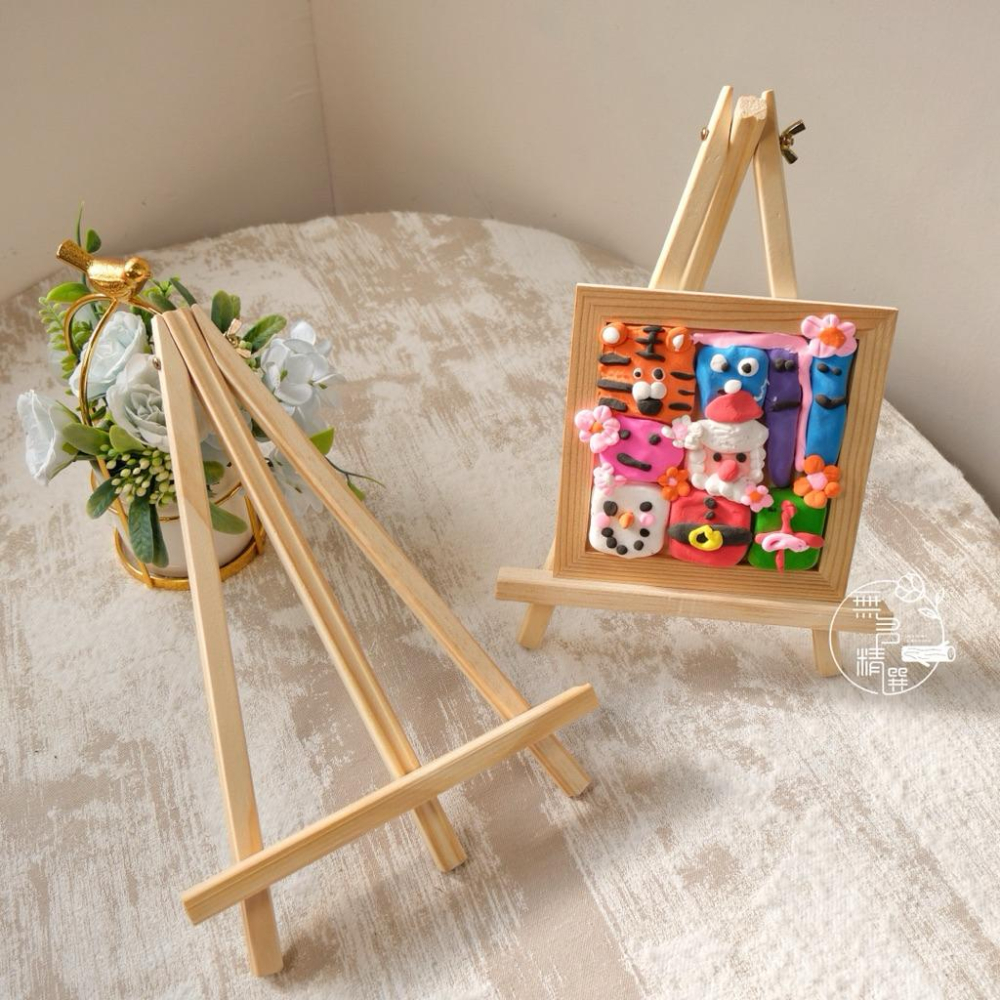 現貨🔺木質特大畫架｜可折疊｜作品展示架｜畫框木架｜桌面支架 相框手機支架 美術作品 油畫架 幼兒園作品展示架 畫架-細節圖8