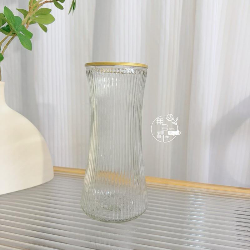 現貨🔺束腰大花瓶｜玻璃瓶｜浮雕 花瓶 插花擺件 透明花瓶 餐桌裝飾-細節圖3