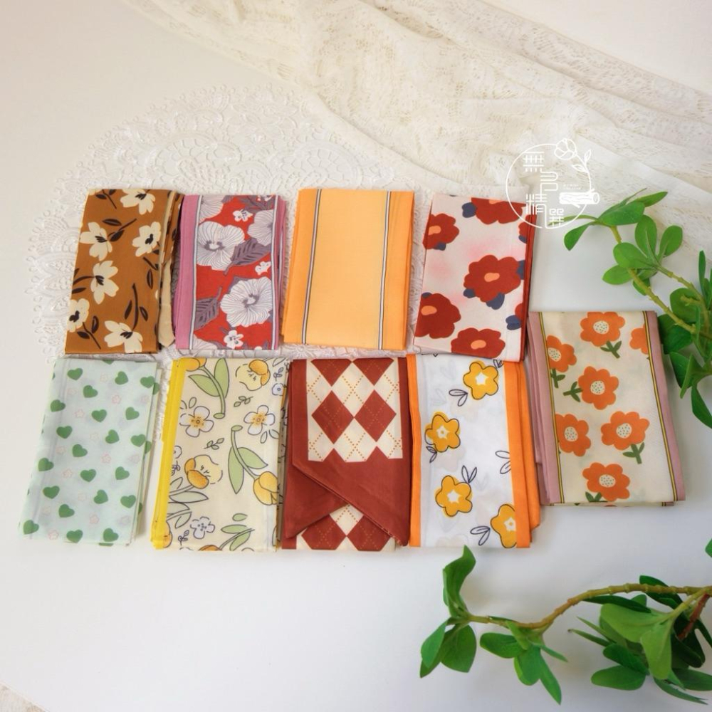 現貨🔺花園絲巾｜雙面圖案 美感小物｜包包裝飾絲帶｜提籃蝴蝶結配件｜野餐風花卉｜野餐 包包絲帶 禮物包裝 提籃緞帶 拉菲草-細節圖6