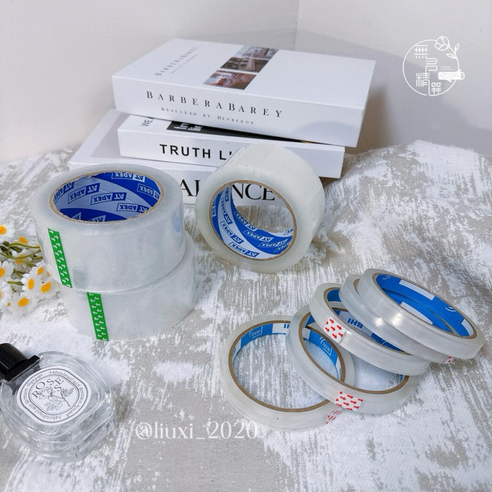 現貨🔺超黏膠帶｜發票 批發大卷｜寬版/細版｜OPP超透明膠帶 12mm/48mm｜封箱膠帶 文具膠帶 網拍打包 花藝包裝-細節圖6