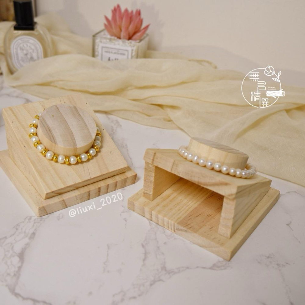 現貨🔺傾斜角度手環座｜手工木作｜手鍊展示架｜手作飾品架｜木製展示｜木製拍照擺設｜手作品牌必備 飾品展示架 手作水晶串珠-細節圖8
