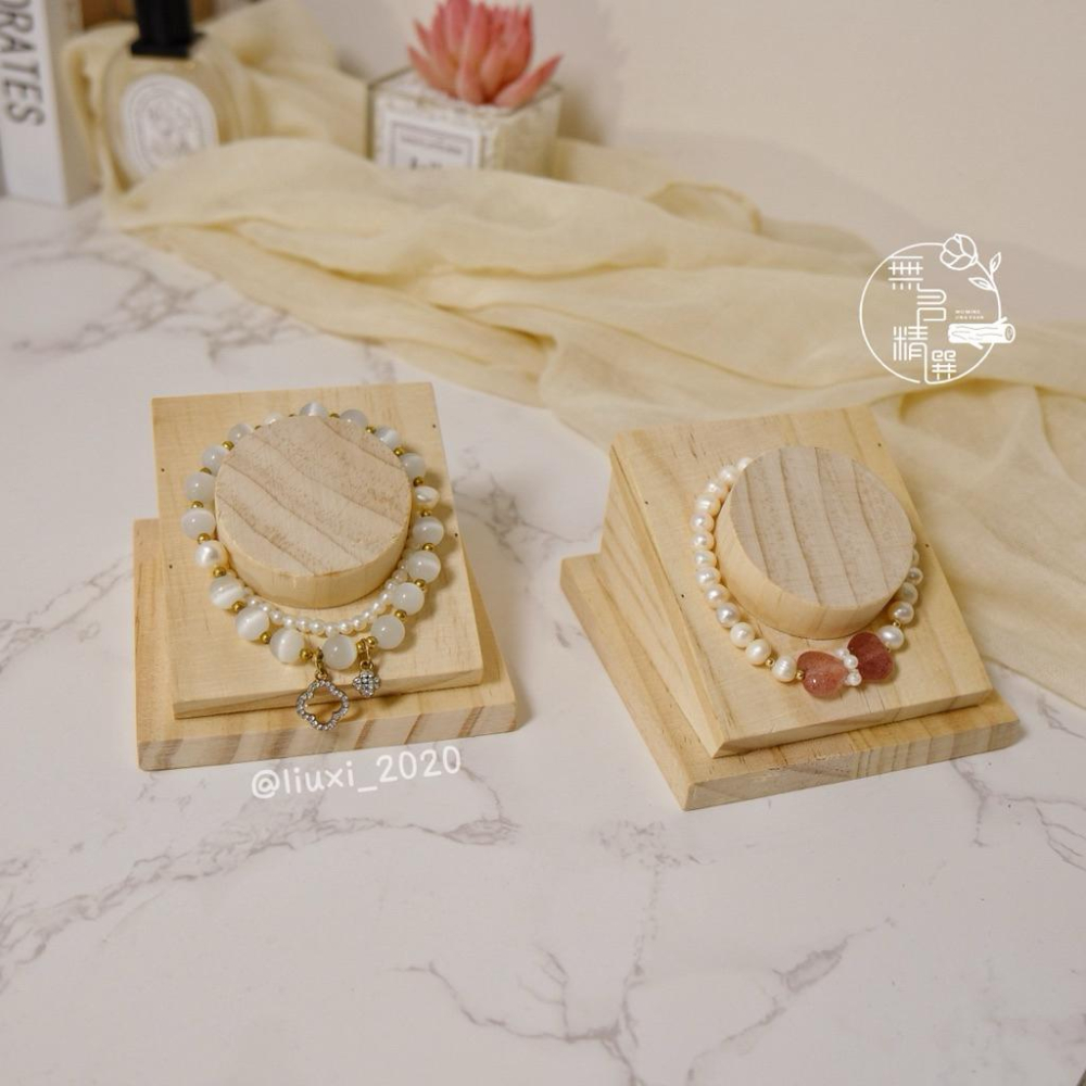 現貨🔺傾斜角度手環座｜手工木作｜手鍊展示架｜手作飾品架｜木製展示｜木製拍照擺設｜手作品牌必備 飾品展示架 手作水晶串珠-細節圖9