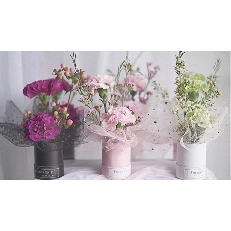 現貨🔺韓式燙金星月紗 星空紗 星星 包裝紙 花束包裝 鮮花包裝 乾燥花 襯紙 內襯 包花紗 網紗 花束 包裝材料 批發-細節圖2