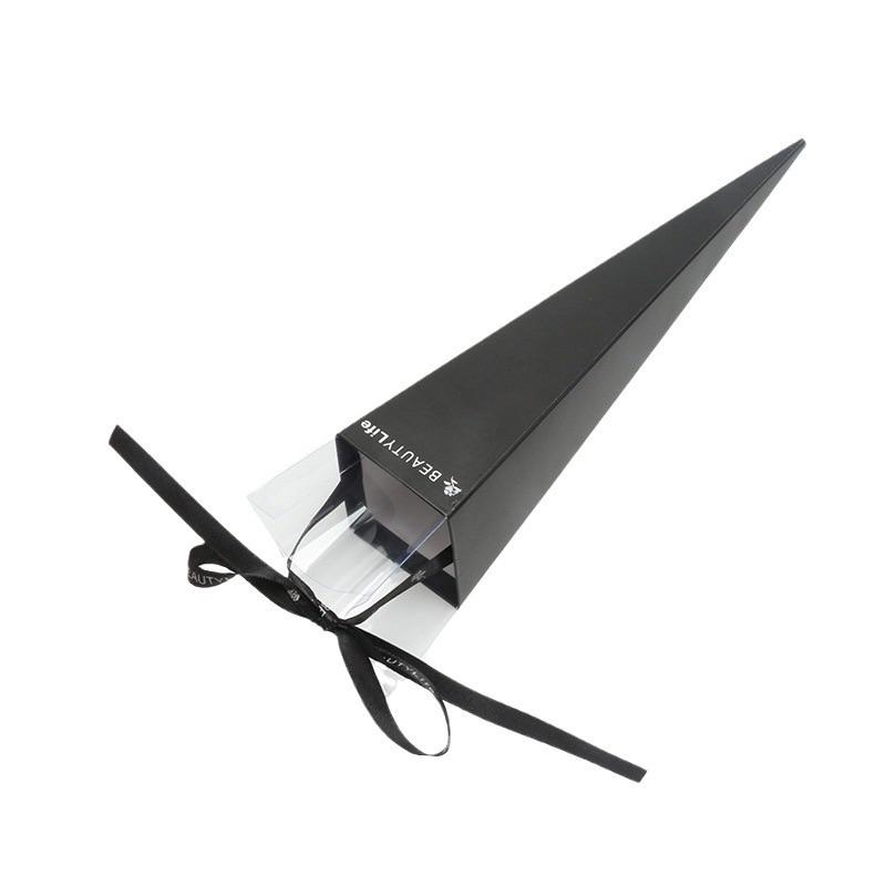 現貨🔺小/大 單支玫瑰盒 鮮花包裝盒 玫瑰花 透明盒 花束盒 禮盒 花束 花盒 花插 花袋子 韓式包裝-細節圖4