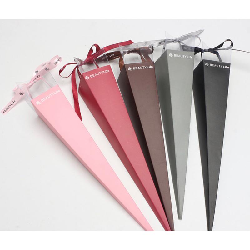 現貨🔺小/大 單支玫瑰盒 鮮花包裝盒 玫瑰花 透明盒 花束盒 禮盒 花束 花盒 花插 花袋子 韓式包裝-細節圖5