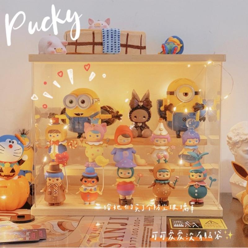 現貨🔺有門壓克力收納盒 盲盒收納 展示架 保養品 防塵 透明 展示櫃 公仔收納 小櫥櫃 木質 玩具收納 壓克力盒子-細節圖2