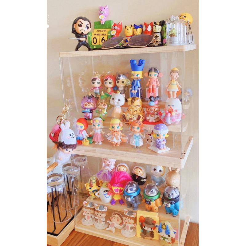 現貨🔺有門壓克力收納盒 盲盒收納 展示架 保養品 防塵 透明 展示櫃 公仔收納 小櫥櫃 木質 玩具收納 壓克力盒子-細節圖3