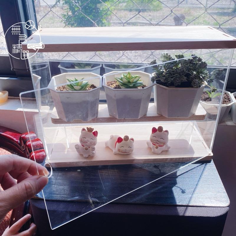 現貨🔺有門壓克力收納盒 盲盒收納 展示架 保養品 防塵 透明 展示櫃 公仔收納 小櫥櫃 木質 玩具收納 壓克力盒子-細節圖5