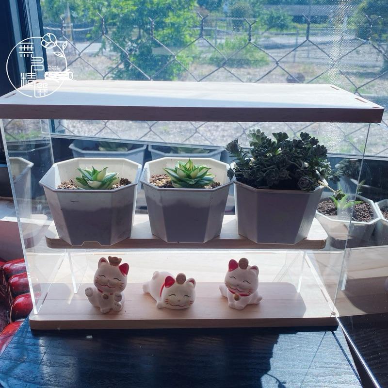 現貨🔺有門壓克力收納盒 盲盒收納 展示架 保養品 防塵 透明 展示櫃 公仔收納 小櫥櫃 木質 玩具收納 壓克力盒子-細節圖9