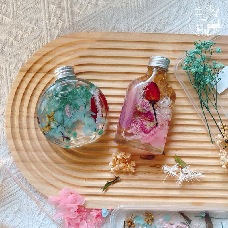 現貨🔺浮游花材料 玻璃瓶 diy乾燥花 永生花 浮游花 浮油花 漂浮花 微景觀 材料包 花藝材料 漂流瓶 擴香瓶 擴香花-細節圖9