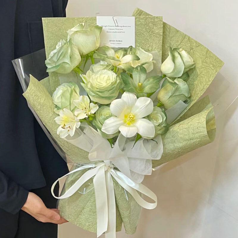 現貨🔺新手好塑形 高級石紋包裝紙 紋理紙 褶皺鮮花包裝紙 乾燥花包裝紙 餅乾花束 石紋紙 花藝包花紙 花束 DIY材料-細節圖3