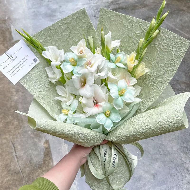 現貨🔺新手好塑形 高級石紋包裝紙 紋理紙 褶皺鮮花包裝紙 乾燥花包裝紙 餅乾花束 石紋紙 花藝包花紙 花束 DIY材料-細節圖4