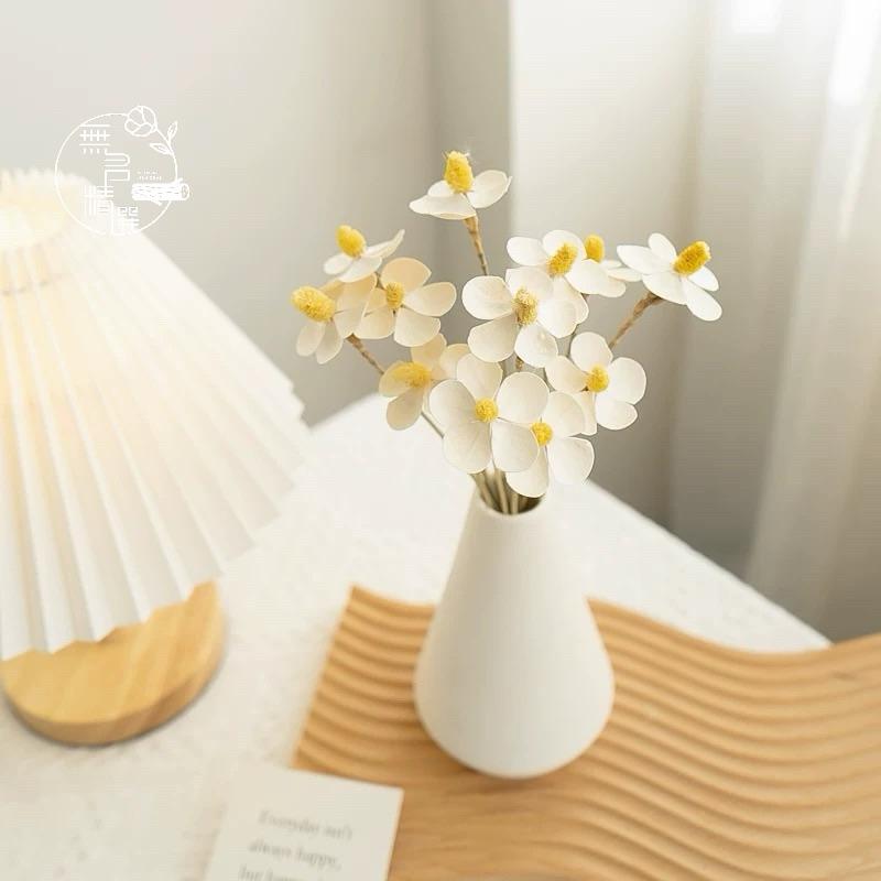 現貨🔺紫羅蘭 永生花 文心蘭 擴香花 乾燥花 木片花 手工乾燥花 花盅 花束 拍照道具 北歐風佈置 居家佈置 店面裝飾-細節圖4