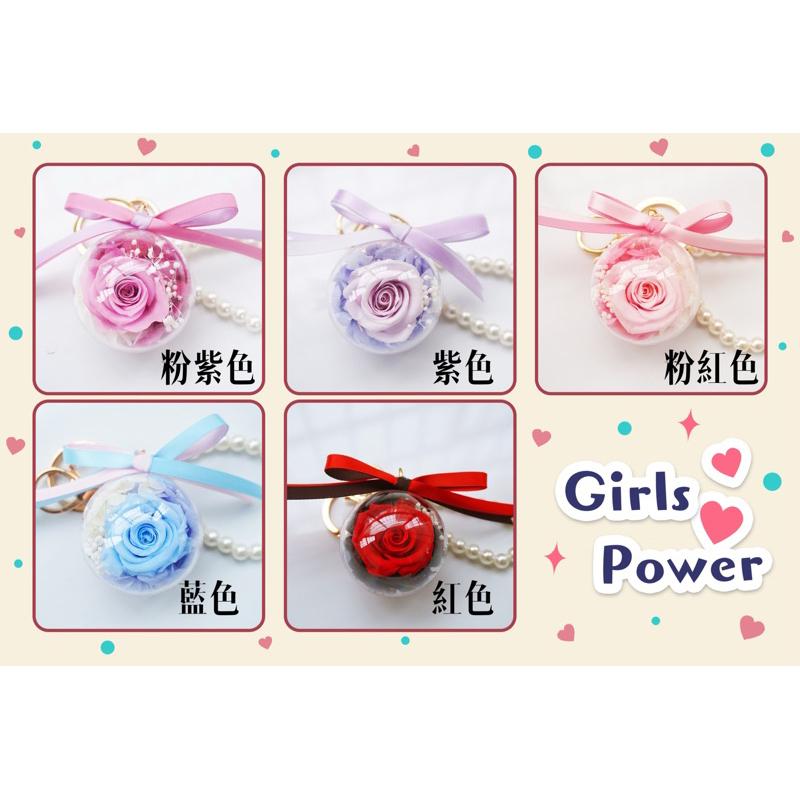 現貨🔺升級版 永生花球鑰匙圈掛飾 【玫瑰花+繡球花】 車掛 包包吊飾 生日禮物 情人節禮物 母親節禮物 婚禮小物 乾燥花-細節圖3