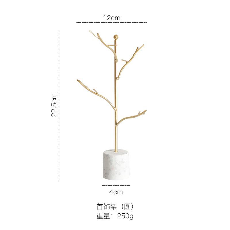 現貨🔺水磨石金屬飾品架 金桿 樹枝 桌面收納 展示架 飾品架 飾品收納 鑰匙圈 掛架 項鍊收納 拍照道具 攝影道具-細節圖8