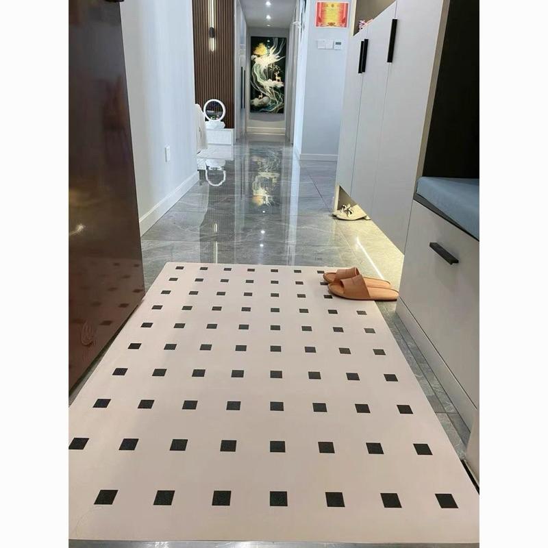 現貨🔺黑格地墊 門口地墊 大門 防滑墊 玄關地毯 地毯 客廳佈置 臥室佈置 地墊 防滑地墊 吸水地毯 北歐風 巧拼-細節圖3