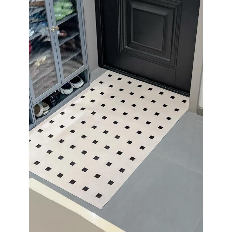 現貨🔺黑格地墊 門口地墊 大門 防滑墊 玄關地毯 地毯 客廳佈置 臥室佈置 地墊 防滑地墊 吸水地毯 北歐風 巧拼-細節圖5