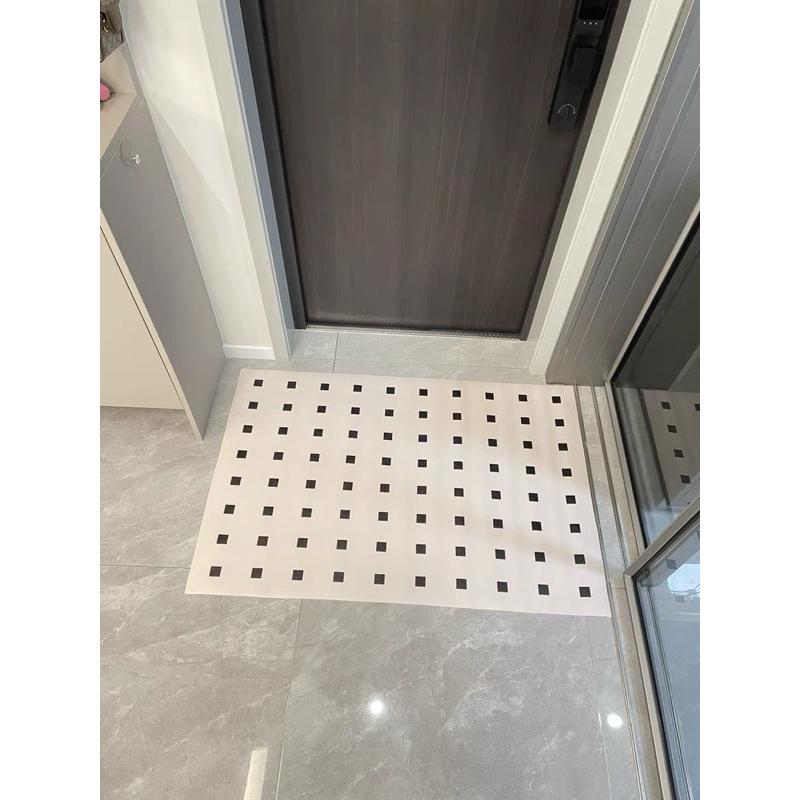 現貨🔺黑格地墊 門口地墊 大門 防滑墊 玄關地毯 地毯 客廳佈置 臥室佈置 地墊 防滑地墊 吸水地毯 北歐風 巧拼-細節圖6