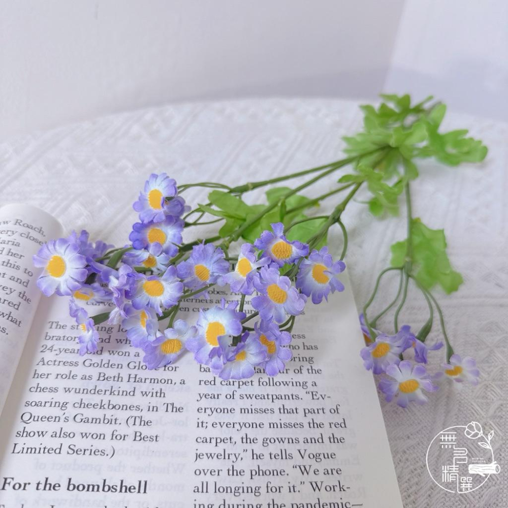 現貨🔺仿真花 絹布洋甘菊｜假花｜五色可選｜氣氛擺飾｜拍照道具｜居家花藝布置小物｜拍照道具｜仿真花束 ｜桌面裝飾-細節圖6