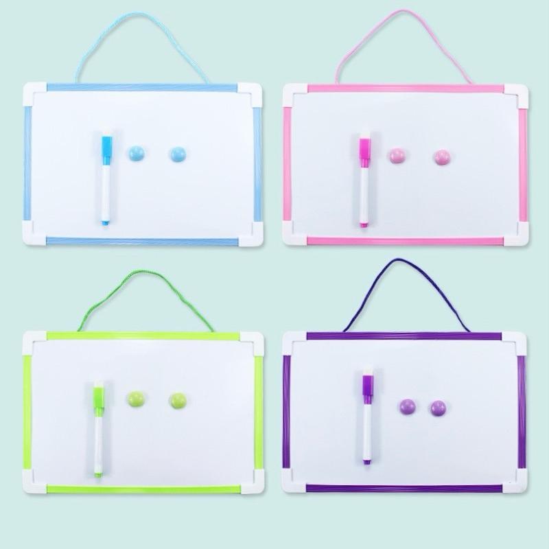 現貨🔺(送白板筆) 磁性雙面A4白板 掛式白板 可擦 畫畫塗鴉 留言板 辦公室 白板 價目表 小白板 黑板 寫字板-細節圖2