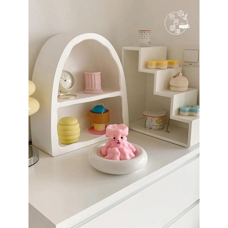 現貨🔺黑/白 拱門洞穴壁櫃 北歐風 奶油白佈置 收納櫃 杯架 化妝品收納 拍照道具 背景櫃 櫃子 桌上收納 玄關擺件-細節圖4