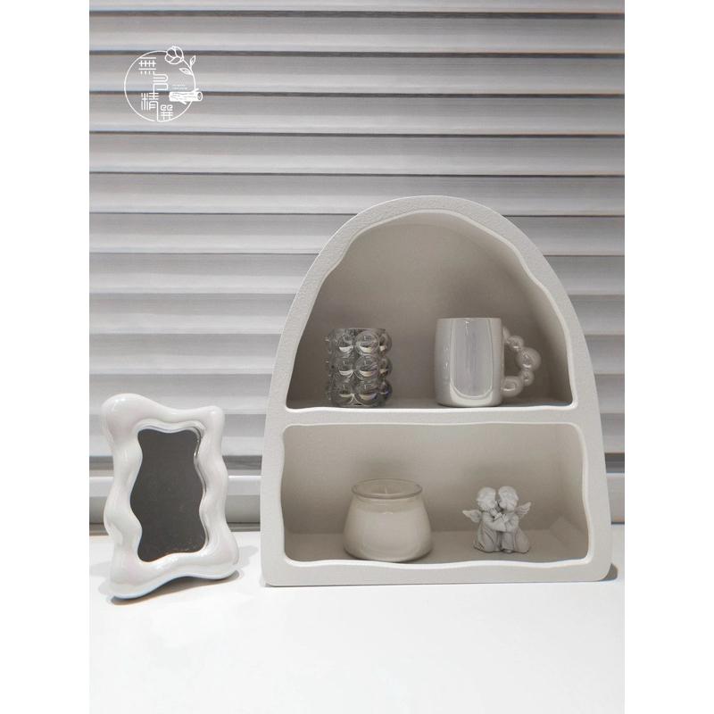 現貨🔺黑/白 拱門洞穴壁櫃 北歐風 奶油白佈置 收納櫃 杯架 化妝品收納 拍照道具 背景櫃 櫃子 桌上收納 玄關擺件-細節圖5