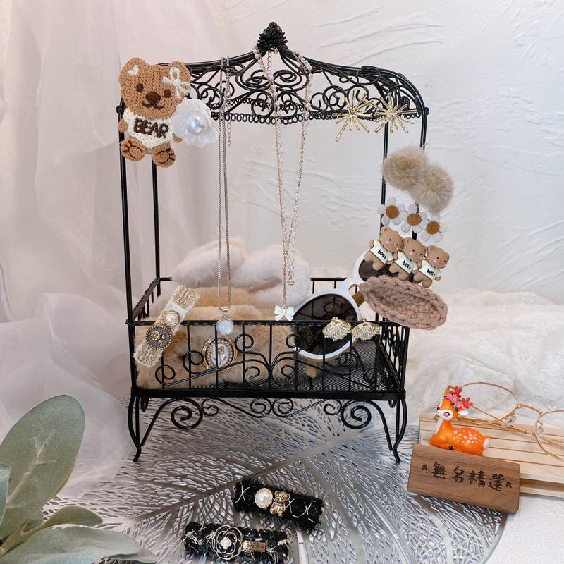 現貨🔺完美鐵藝 歐式首飾架 耳環 項鍊 戒指 展示架 飾品 收納架 展示盒 首飾盒 桌面收納 擺攤道具-細節圖3