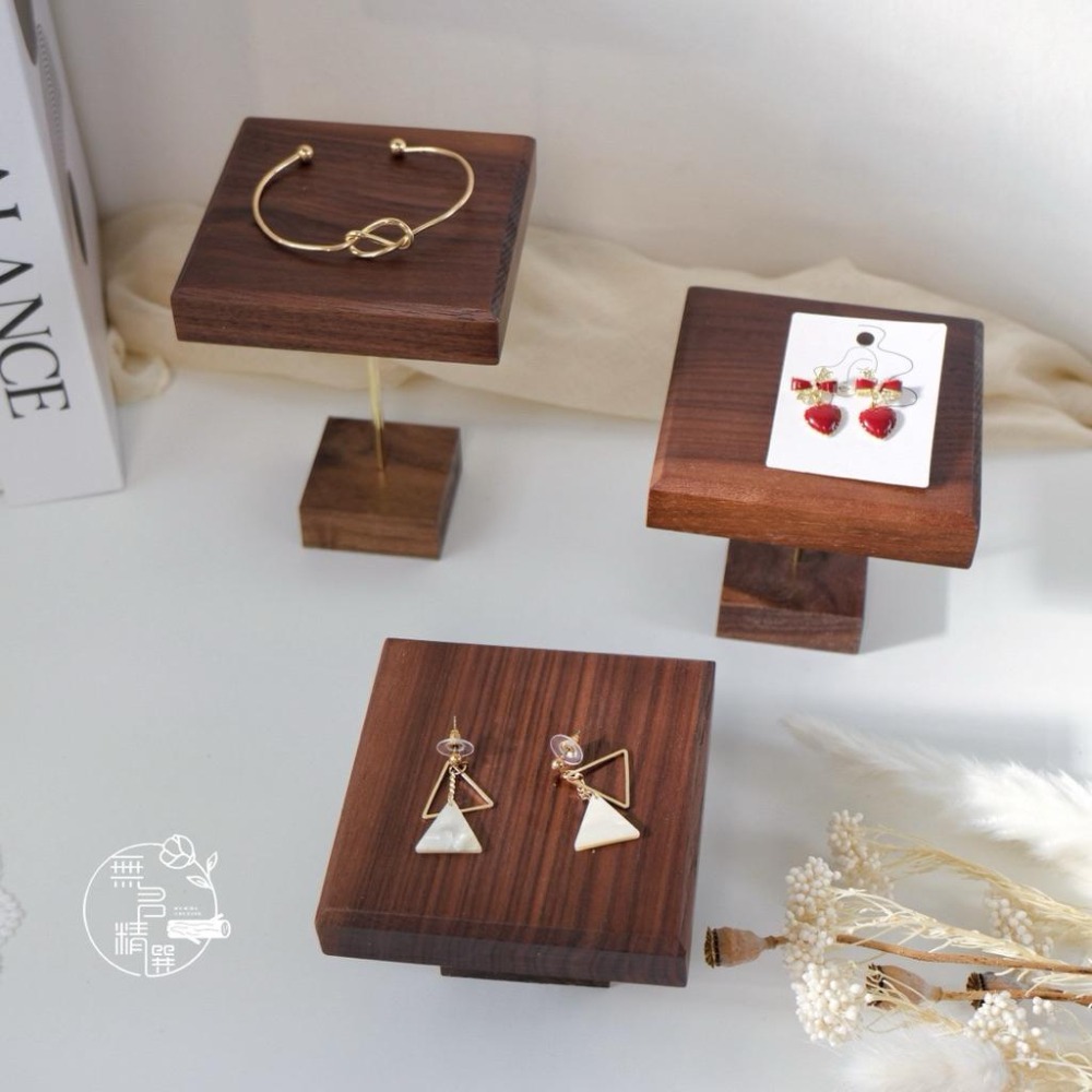 現貨🔺胡桃木方形展示底座｜木質展示台 飾品 公仔 水晶 甜點 拍照擺拍｜展示架 陳列架 水晶展示 收納架-細節圖2