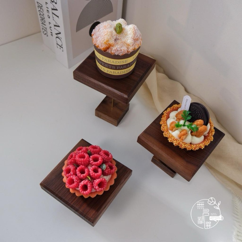 現貨🔺胡桃木方形展示底座｜木質展示台 飾品 公仔 水晶 甜點 拍照擺拍｜展示架 陳列架 水晶展示 收納架-細節圖4