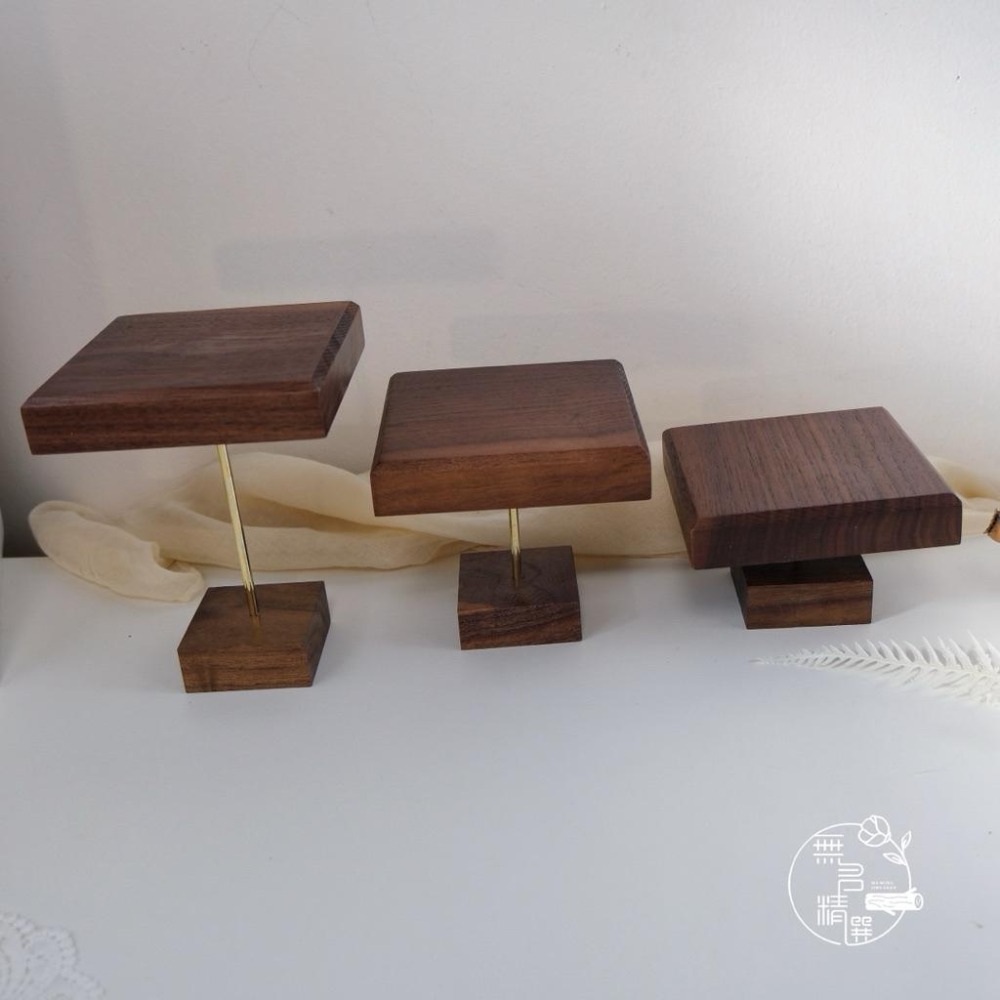 現貨🔺胡桃木方形展示底座｜木質展示台 飾品 公仔 水晶 甜點 拍照擺拍｜展示架 陳列架 水晶展示 收納架-細節圖5