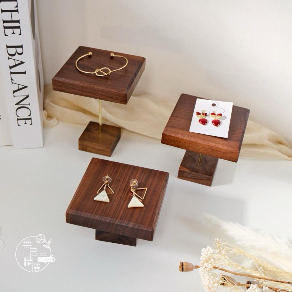 現貨🔺胡桃木方形展示底座｜木質展示台 飾品 公仔 水晶 甜點 拍照擺拍｜展示架 陳列架 水晶展示 收納架-細節圖6