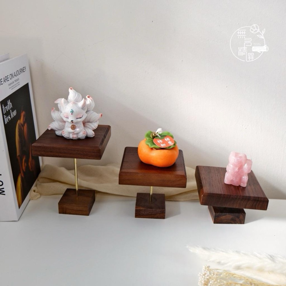 現貨🔺胡桃木方形展示底座｜木質展示台 飾品 公仔 水晶 甜點 拍照擺拍｜展示架 陳列架 水晶展示 收納架-細節圖7