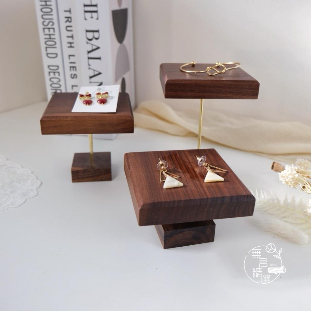 現貨🔺胡桃木方形展示底座｜木質展示台 飾品 公仔 水晶 甜點 拍照擺拍｜展示架 陳列架 水晶展示 收納架-細節圖8