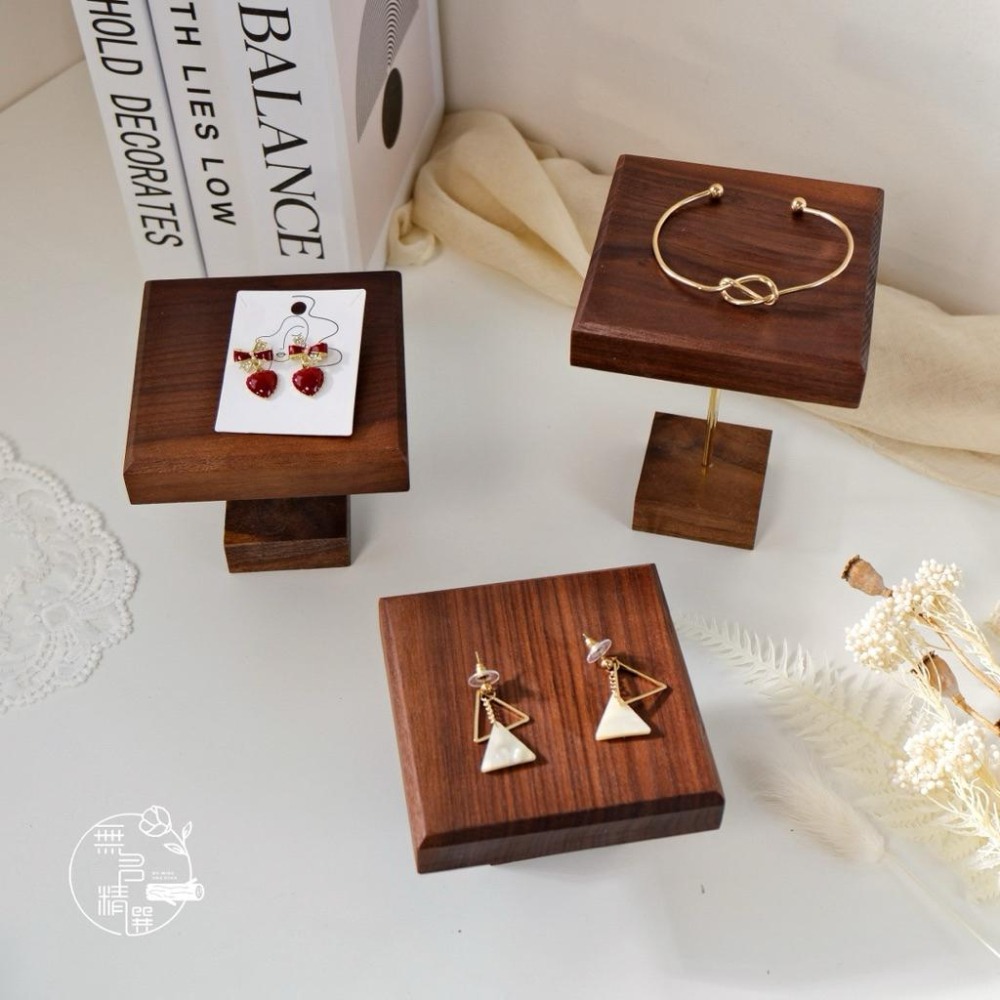 現貨🔺胡桃木方形展示底座｜木質展示台 飾品 公仔 水晶 甜點 拍照擺拍｜展示架 陳列架 水晶展示 收納架-細節圖9