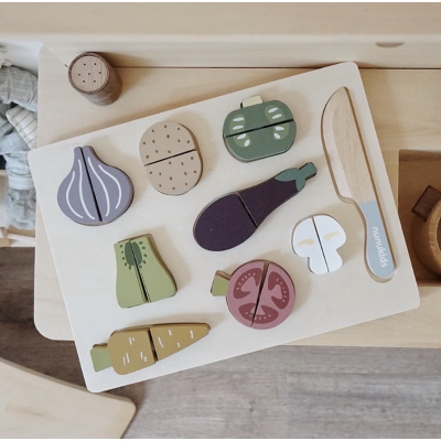 ￼[現貨商品] 🔥我最便宜🔥nunukids木製玩具 水果切切樂 切蔬菜 切切樂 木製玩具 廚房玩具 磁吸式
