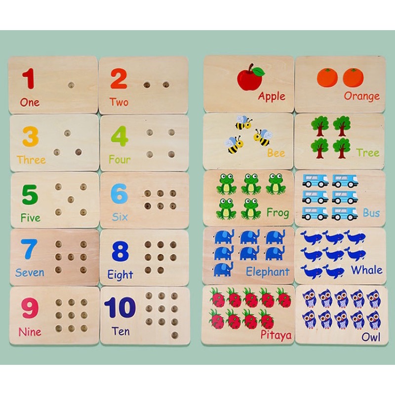 ￼「現貨商品」🔥兒童蒙氏 感統早教 數學學習棒 顏色認知 配對板 木制插棍遊戲益 智玩具-細節圖6