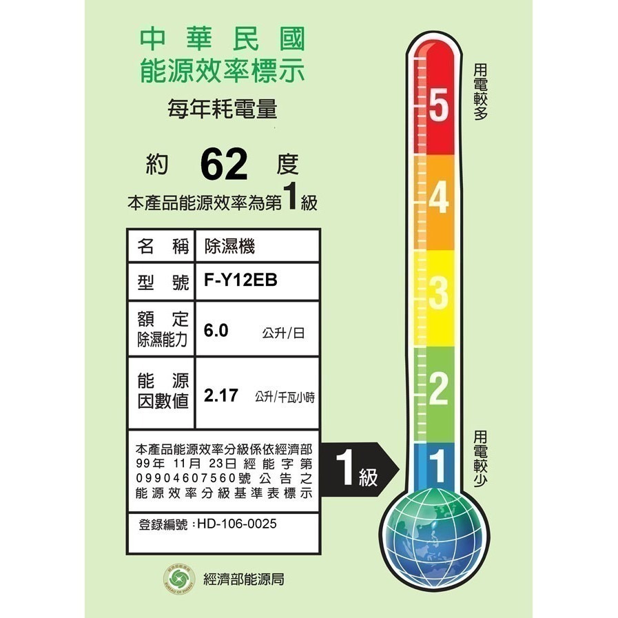 Panasonic國際牌6公升清淨除濕機 F-Y12EB Y12EB-細節圖3